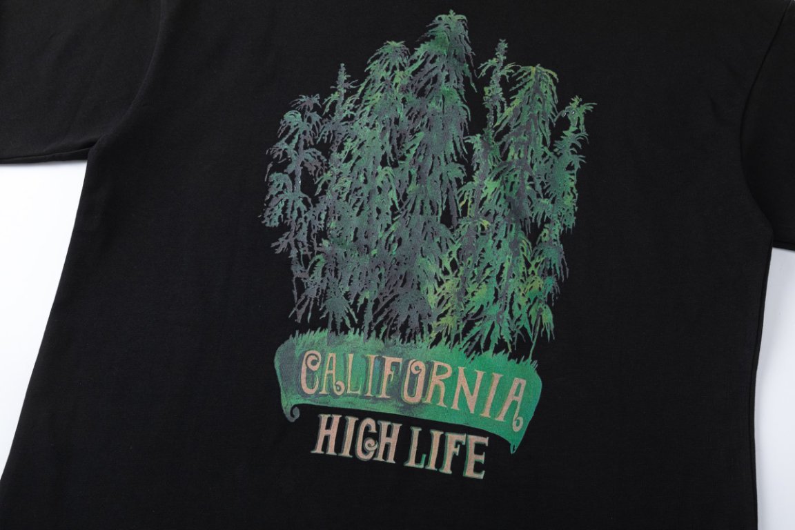 AMlRl Leaf-Print Crewneck Cotton-Jersey T-Shirt